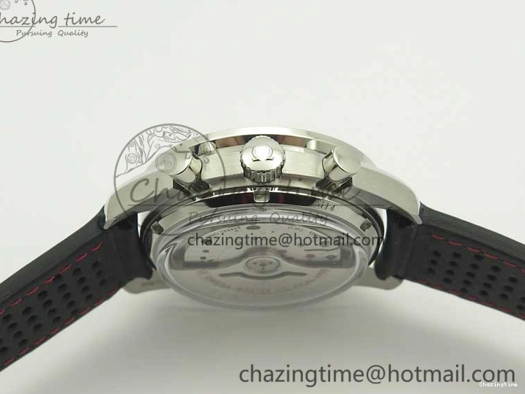 1224 Racing Master Chronometer OMF 1:1 Best Edition Black Dial Orange Hand on Black Leather Strap A Contemporary 7999